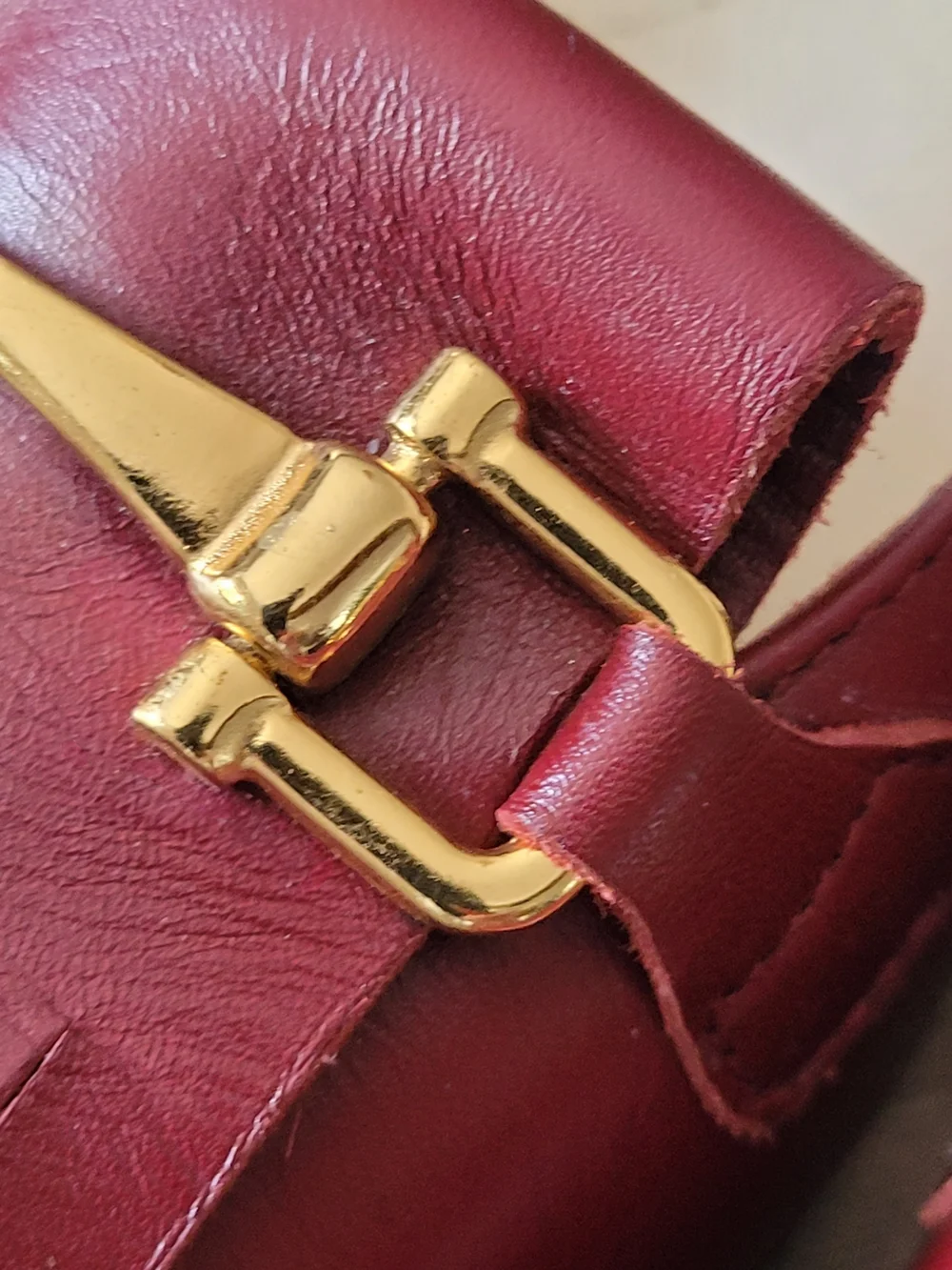 Amalfi Rangoni Italy Burgundy Kiltie Horsebit Heels 7 - Picture 9 of 11